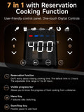 Kitchen Elite Air Fryer Oven 5.28 Qt, 7-in-1 Digital Display Compact Cooke Kitchen Elite