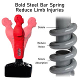 Punching Dummy, Durable Silicone Punching Bag with Large Stable Base for Adults & Kids, Freestanding Training Target for Boxing, Taekwondo, MMA, Home Gym(Red)