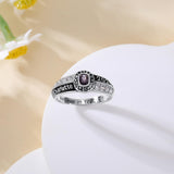 Oseew 2027 Birthstone Custom Class Ring for Women (Yellow Gold)