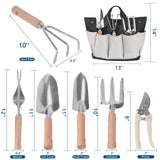 Garden Tool Set, Stainless Steel Gardening Kit, with Large Capacity Garden Tool Bag, Outdoor Hand Tools