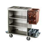 HYUIO Housekeeping Room Service Cart Guest Room Mouth Sanitation Service Trolley Cleaning Work Car