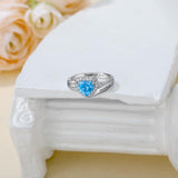 Oseew 2027 Custom Graduation Class Ring for Women with Box (White Gold)