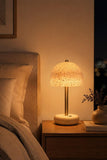 SODEF Wireless Charging Modern Desk Lamp Cream Carbon Concrete Touch Dimmer LED Night Light Energy Saving