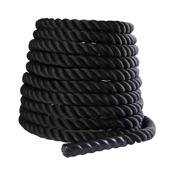 Battle Rope 9.18/9.8ft Length Heavy Battle Exercise Training Rope Workout Rope Fitness Rope for Strength Training Homes Gym, 25mmx2.8m Black B Baosity