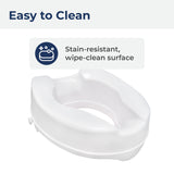 Drive Medical Raised Toilet Seat with Lock, Standard Seat, 4"