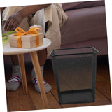 2pcs Black Metal Mesh Wastebaskets for Office and Home Use