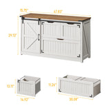 Farmhouse Lateral File Cabinet with Sliding Barn Door, 3 Drawers Filing Storage Cabinets with Adjustable Shelf