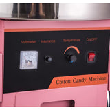 Commercial Cotton Candy Machine, Professional Candy Floss Maker, for Home, Kids Birthday, Family Party (Pink, With Cart)
