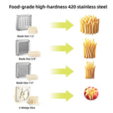 Commercial Vegetable Fruit Food Chopper Stainless Steel Replacement Blades, 1/2", 3/8", 1/4" & 6-Wedge Blades for Restaurants Home Kitchen ALINGET