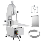 110V/60Hz 1100w Meat Band Saw, Workbench 19.3“ x 15”Meat Bandsaw, 0.16-7.09" Cutting Thickness Electric Meat Cutter Machine, Bone Saw with 5 x 1650Mm Blades for Fish,Chicken,Beef,Ribs and Pork