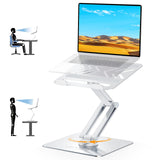 360° Rotating Laptop Stand for Desk Adjustable Height, Ergonomic Laptop Riser Standing Desk Converter