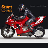 Tiodei 1/6 Scale Self-Balancing RC Motorcycle, Six-Axis Gyroscope,2.4GHz Dual Motor Remote Control Bike, Wheelie Stunt Model (RTR Version/Blue)