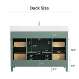 DELUXE LIVING 48" Bathroom Vanity with Sink, Fully Assembled, Sea Green