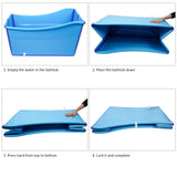Bath Tub for Toddler Teenager Twins Pets and Small Adults, Foldable Ice Bath Tub G Ganen