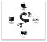 N94R Laptop Computer Lock Laptop Lock Anti-Theft Lock Universal Retractable Spring Rope Steel Cable Key Computer Lock