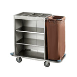 HYUIO Housekeeping Room Service Cart Guest Room Mouth Sanitation Service Trolley Cleaning Work Car Cleaning Cart