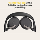 Jabra Evolve2 65 Flex Wireless Stereo Headset with Hybrid ANC, Black