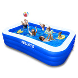 Kids and Adults, 120" X 72" X 22" Oversized Thickened Family Swimming Pool for Toddlers SELLOTZ