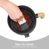 Hot Pot Electric, 1.5L Rapid Noodles Cooker, Portable Nonstick Mini Multicooker (Black) Audecook