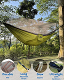 Sunyear Camping Hammock-Hammocks with Net and Rain Fly Tarp - Portable Single&Double Lightweight Nylon Parachute Hammocks with Hammock Tree Straps for Backpacking Hiking Travel Camping Indoor Outdoor