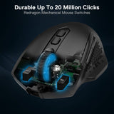 Wireless Gamer Mouse w/Rapid Fire Key, 8 Macro Buttons, 45-Hour Reliable Power