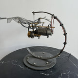 MechPuConToy 3D Metal Flying Bird Mechanical Model, Surrealistic Creative Collectible Kits Gifts for Teens and Adults (Dynamic Version)