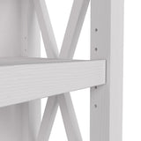 Bush Home Tall 5 Shelf Bookcase for Living Room or Home Office, Large Bookshelf, Modern Farmhouse Style, Key West Collection, Pure White Oak