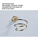 Metal Wall Mount Hair Dryer Rack Blow Dryer Holder for Bathroom Bedroom with Antique Finish