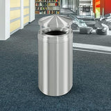 Sturdy Essentials 16 Gallon Satin Aluminum Waste Receptacle | Heavy-Duty