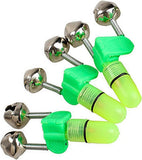 GOUDOGEDC 3Pcs LED Fishing Alarms with Twin Bells - Night Light Bite Indicators for Rod Tips and Multi-Environment Angling Accessories