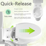 Aünsffer Raised 2.91'' Toilet Seat Elongated, Toilet Seat Riser for Elderly, Soft Close & Quick Release, Oblong 18.5inch Compatible Size, PP Material, 2 Years Support