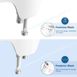 Yohip Ultra-Slim Bidet Attachment for Toilet - Dual Nozzle (Feminine & Posterior Wash) | Lead-Free Stainless Steel Valve | Non-Electric Adjustable Water Pressure | 2.48" Slim Fit Standard Toilets