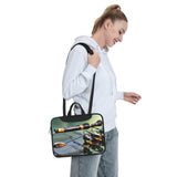 DRTGEDS Fishing Rod Print Travel Laptop Bag Lightweight Case with Luggage Strap Shoulder Briefcase Holiday Gift