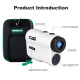 REVASRI Golf Rangefinder with Slope and Pin Lock Vibration, External Slope Switch for Golf Tournament Legal