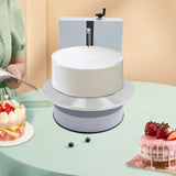 200W Automatic Cake Decorating Machine, 4-16 inch Birthday Cake Cream Spreading Machine Cream Smooth Coating Decoration Adjustable Speed w/LCD Display for Cake Shops, Dessert Shops (White)