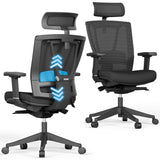 Armless Home Office Chair, Desk Chair with Wheels, Adjustable Height Reading Chair