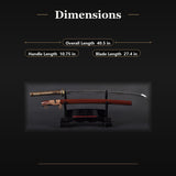 Autumn Crest Katana, 1045 Carbon Steel Hand Forged Full Tang Japanese Sword