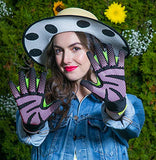 Grip Gardening Gloves Webbed Premium Rubber Stylish Thea Glove by Garden Freak (Small, Pastel Lilac,1 Pair)