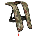 Automatic Inflatable Life Jacket | Low Profile PFD for Adults | Compact Design Self Inflating Life Vest | Supports up to 330 lbs |Chest 29~62 in (Green Camouflage)
