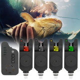 Fishing Bite Alarm Indicator Set, 4 Emitter + 1 Receiver Digital Wireless Fishing Bite Alert Indicator Set Tihebeyan