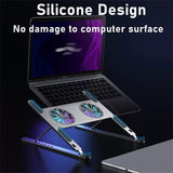 Aluminum Adjustable Laptop Stand for Tablet Stand Notebook Cooling Stand Fan Pad Portable Base
