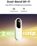 REOLINK Battery Video Doorbell (2nd Gen) 2K Wireless Camera White Version