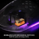 SteelSeries Aerox 3 Wireless Gen 2 - Super-Light 68g Gaming Mouse, 4K Polling, 26K DPI Optical Sensor, 200 Hour Battery, IP54 Water Resistant, 80m Click Durability, RGB, 100% PTFE Feet - Magenta Haze