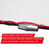 Cast Net | Lead, 4ft Radius, 3/8 inch Mesh for Freshwater and Saltwater Bait Fish BasicGear