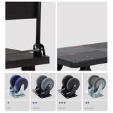 Platform Truck Cart Platform Truck with Plastic Panel and Thicken Metal Foldable Handle Push Cart with Mute Wheels