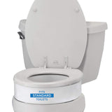NOVA Raised Toilet Seat for Seniors & Post-Surgery Recovery – Standard Bolt-On Under-Seat Design Uses Existing Toilet Seat & Lid, 3.5” Elevation, 300 lb Capacity, Durable Plastic, Easy Install
