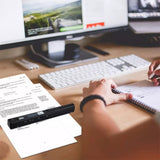 QERTYHJK Handheld Scanner A4 Document Book Pen Portable Colorful