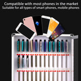 36-Slot Wall-Mount Cell Phone Locker - Secure Storage Cabinet with Lock, Ideal for Classrooms & Offices, Portable Phone Holder Box for Organized Storage Solutions