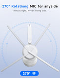 Wireless Headset with Mic for Work, Bluetooth 5.4 Headphones, Ivory White