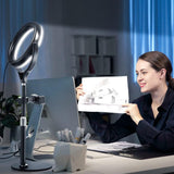 8 inch Desk Ring Light with Stand for for Video Conference